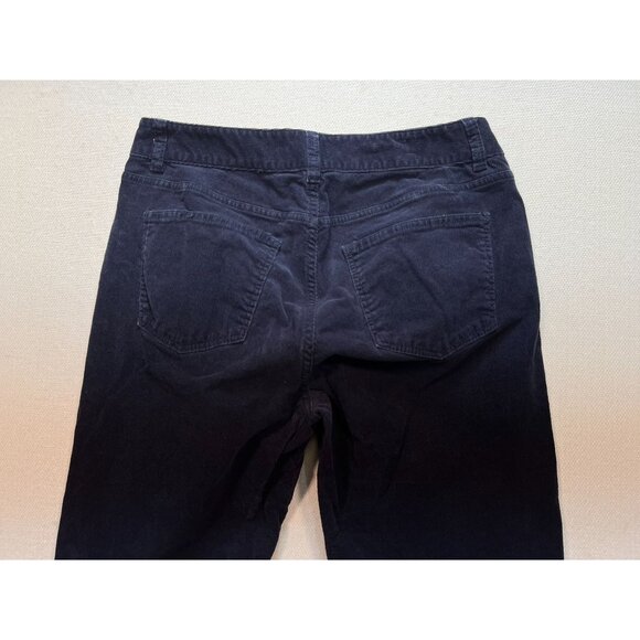 Talbots Women's Straight Leg Corduroy Curvy Jeans Stretch Size 8 Blue Mid Wash - Picture 11 of 12